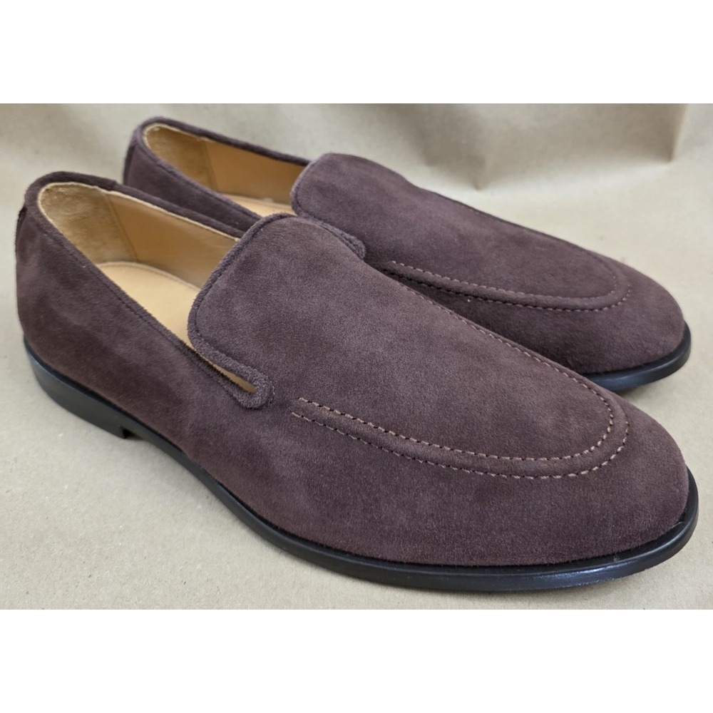 Tecovas Bennett (Sz 8 D) Mens Earth Deerskin Roughout Venetian Loafer